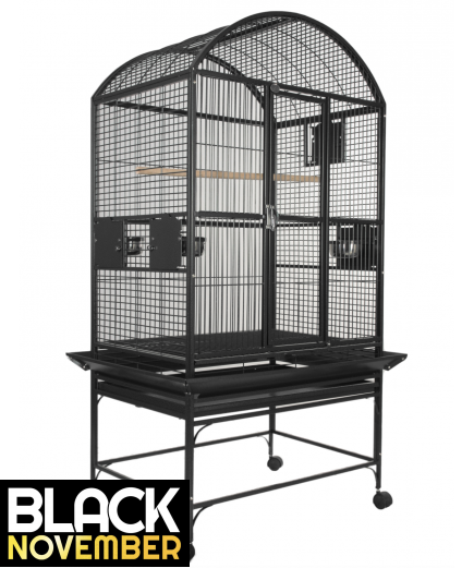Parrot-Supplies Dakota Dome Top Parrot Cage Black
